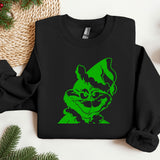 a black shirt with a green image of a dog