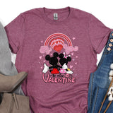 a t - shirt with a mickey and minnie mouse on it