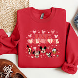 a red shirt with a mickey mouse design on it