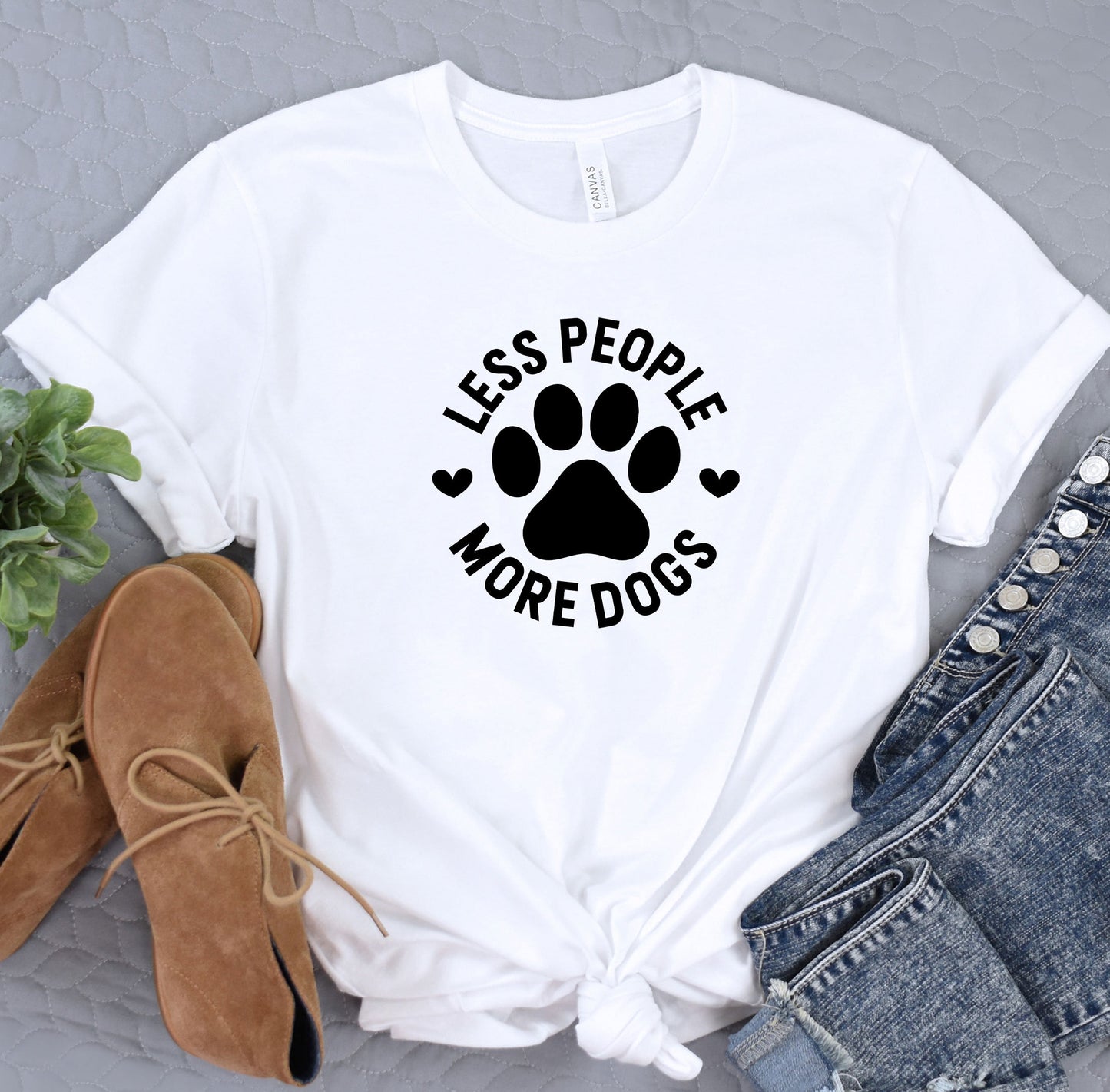 a t - shirt that says less people more dogs