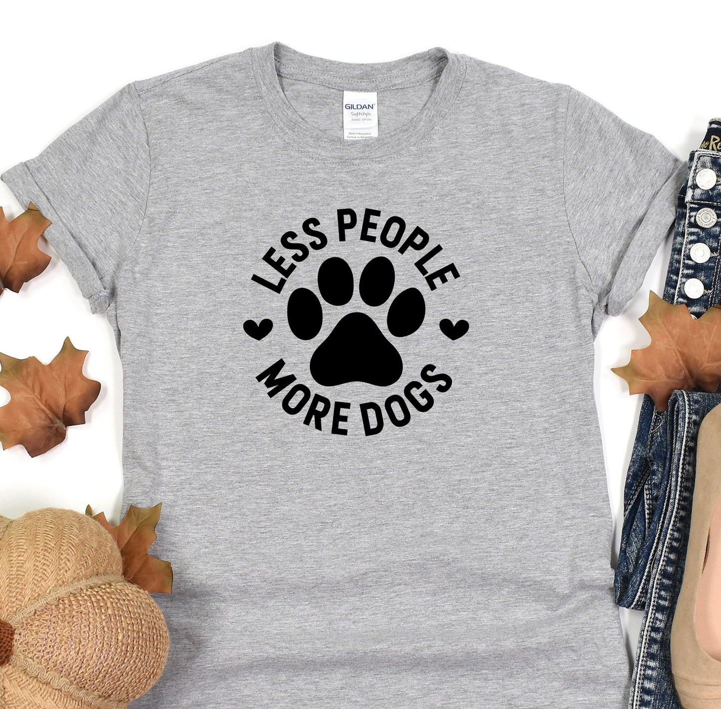 a t - shirt that says less people more dogs