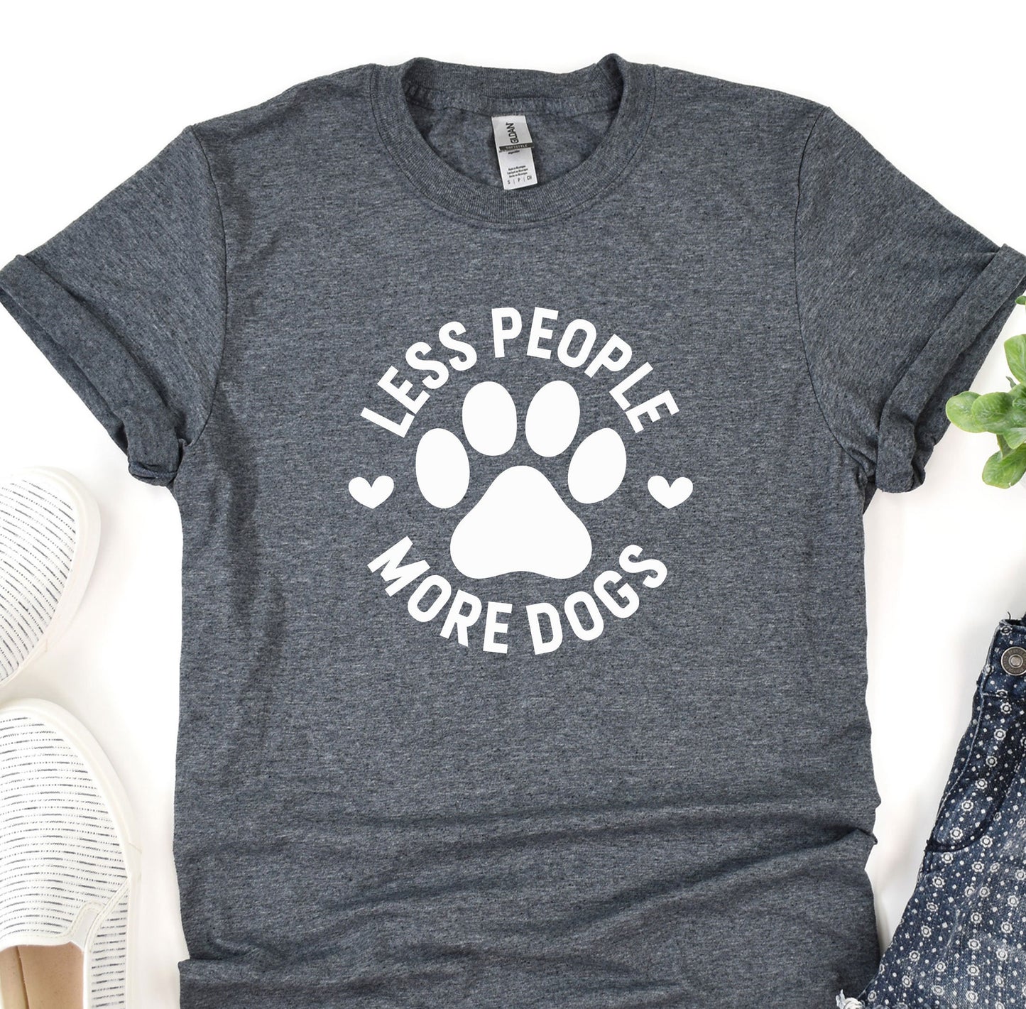 a t - shirt that says less people more dogs