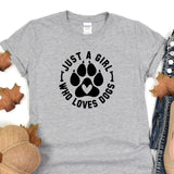 a t - shirt with a dog's paw on it