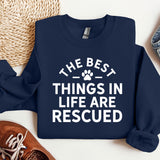 a sweatshirt that says the best things in life are recorded