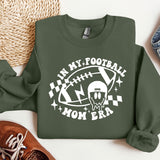 a green sweatshirt with a football mom on it