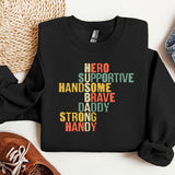 a black sweatshirt with the words hero on it