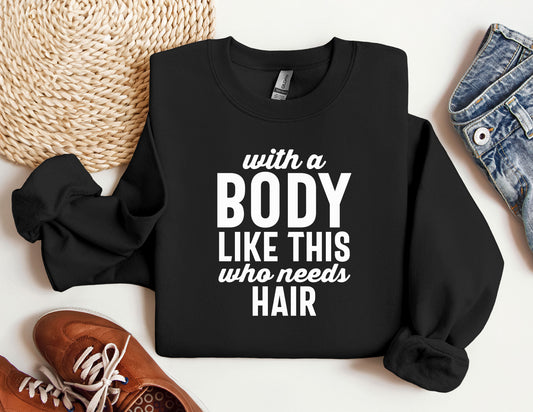 a black sweatshirt with white lettering on it
