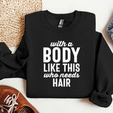 a black sweatshirt with white lettering on it