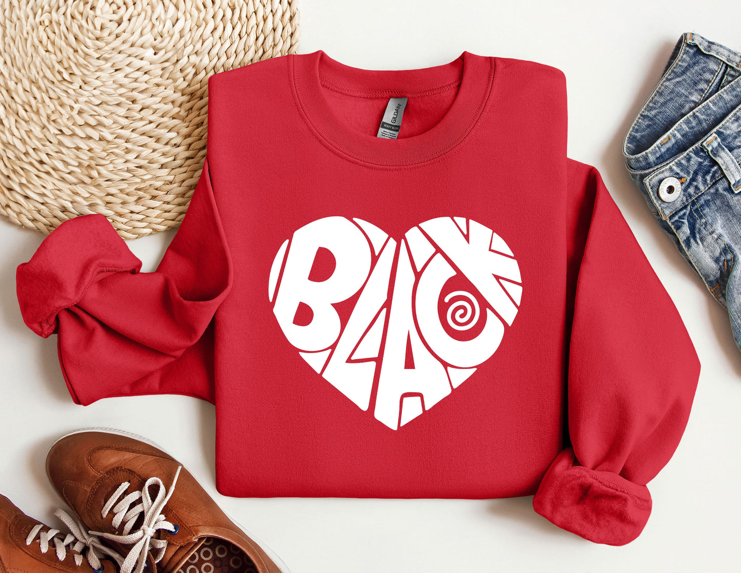 a red sweatshirt with the word baco printed on it