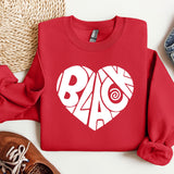 a red sweatshirt with the word baco printed on it