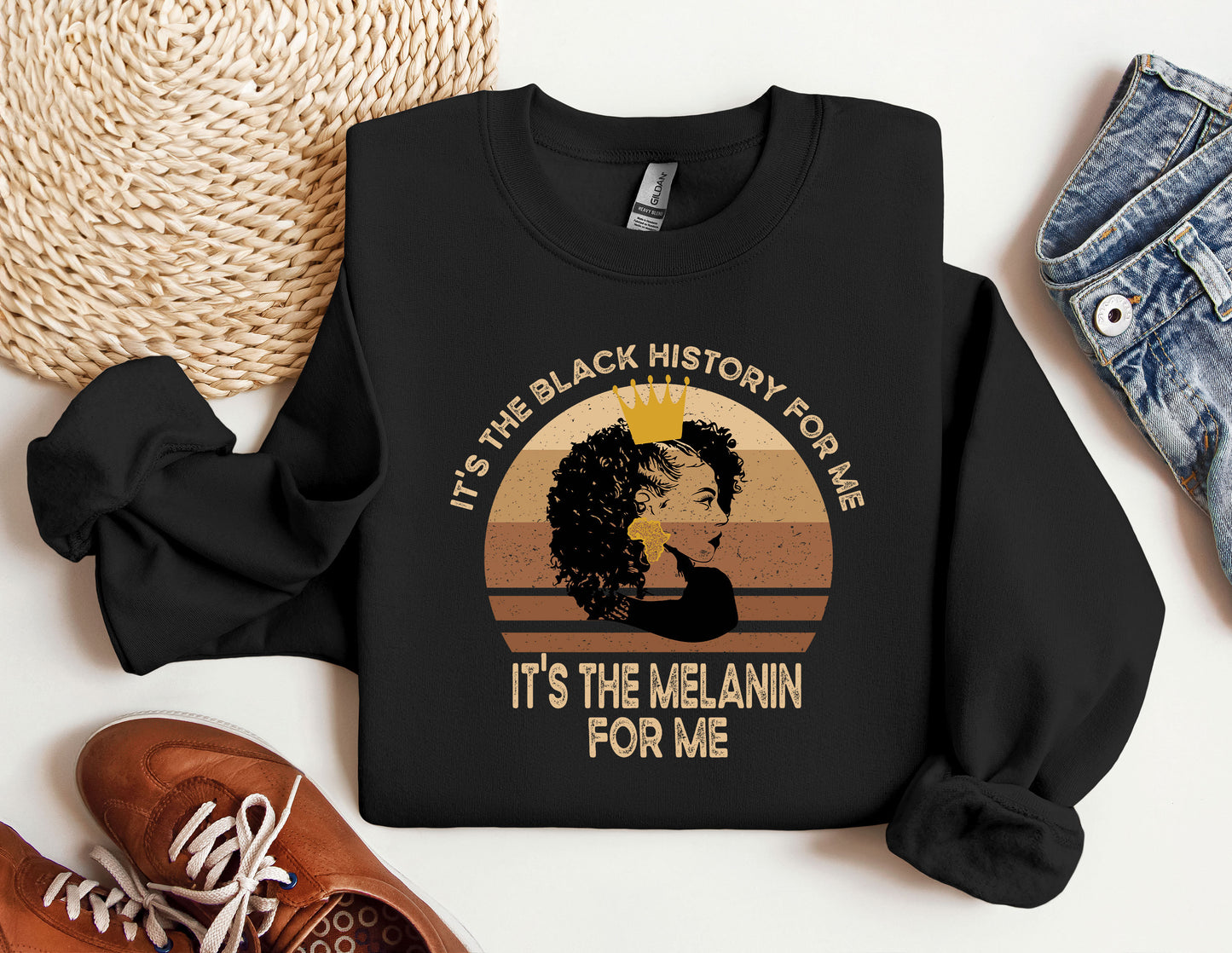 a black history toure it&#39;s the melanin for me shirt