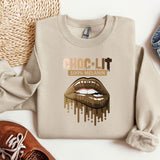 a sweater with a picture of a woman's lips on it