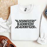 a white sweatshirt with black lettering on it