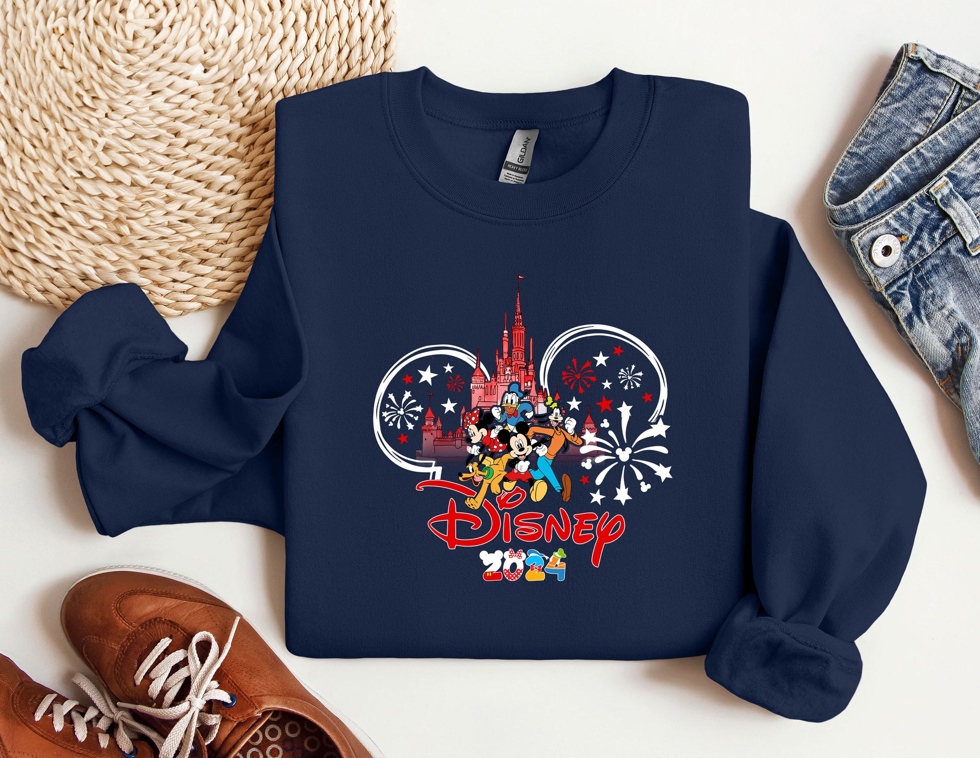 a sweatshirt with a mickey mouse design on it