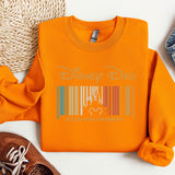 an orange shirt with a bar code on it