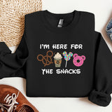 i'm here for the snacks mickey mouse shirt