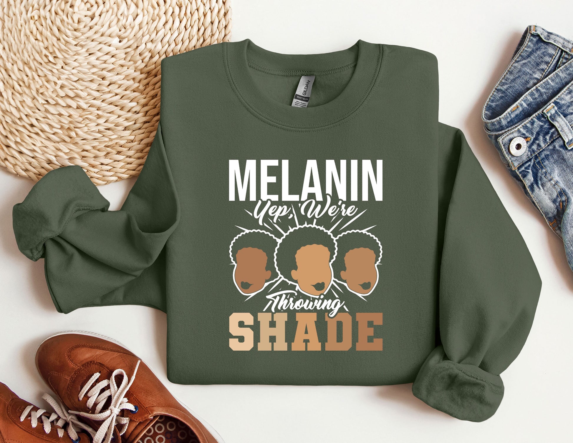 a sweatshirt with the words melanin on it