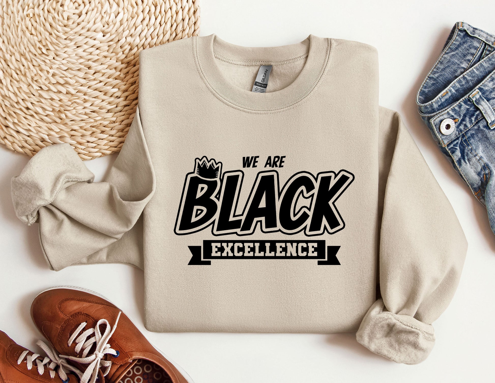 a sweater that says we are black excellence