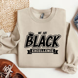 a sweater that says we are black excellence