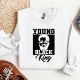 a white shirt with a picture of a black king on it