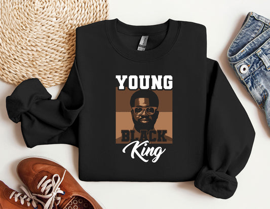 Black History Sweatshirt, MLK Black History Month Sweatshirt, Young Black King Crewneck, Black Lives Matter Sweatshirt, Civil Rights Hoodie