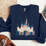 a sweatshirt with the word disneyland printed on it