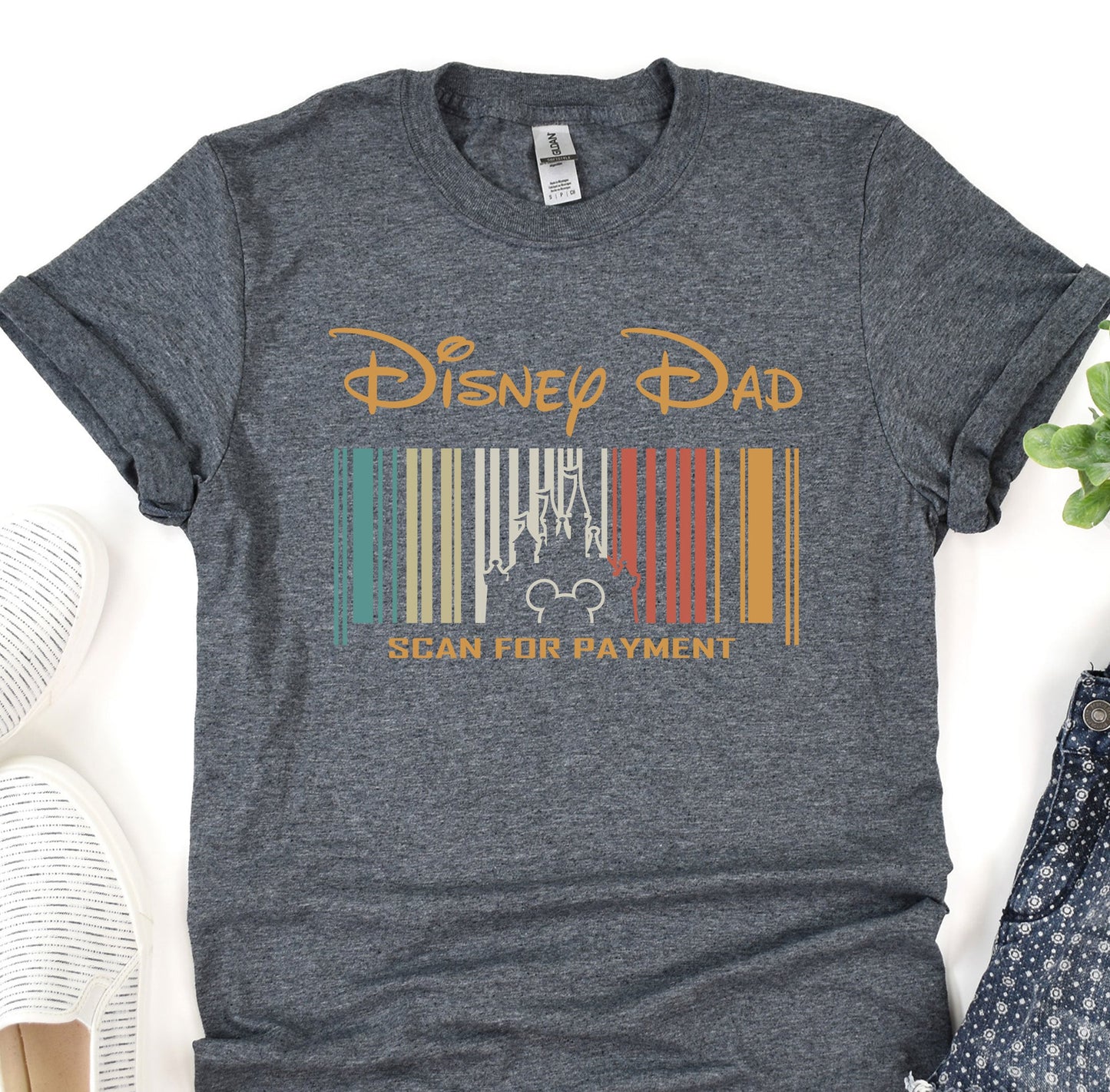 a t - shirt that says disney dad scan for payment