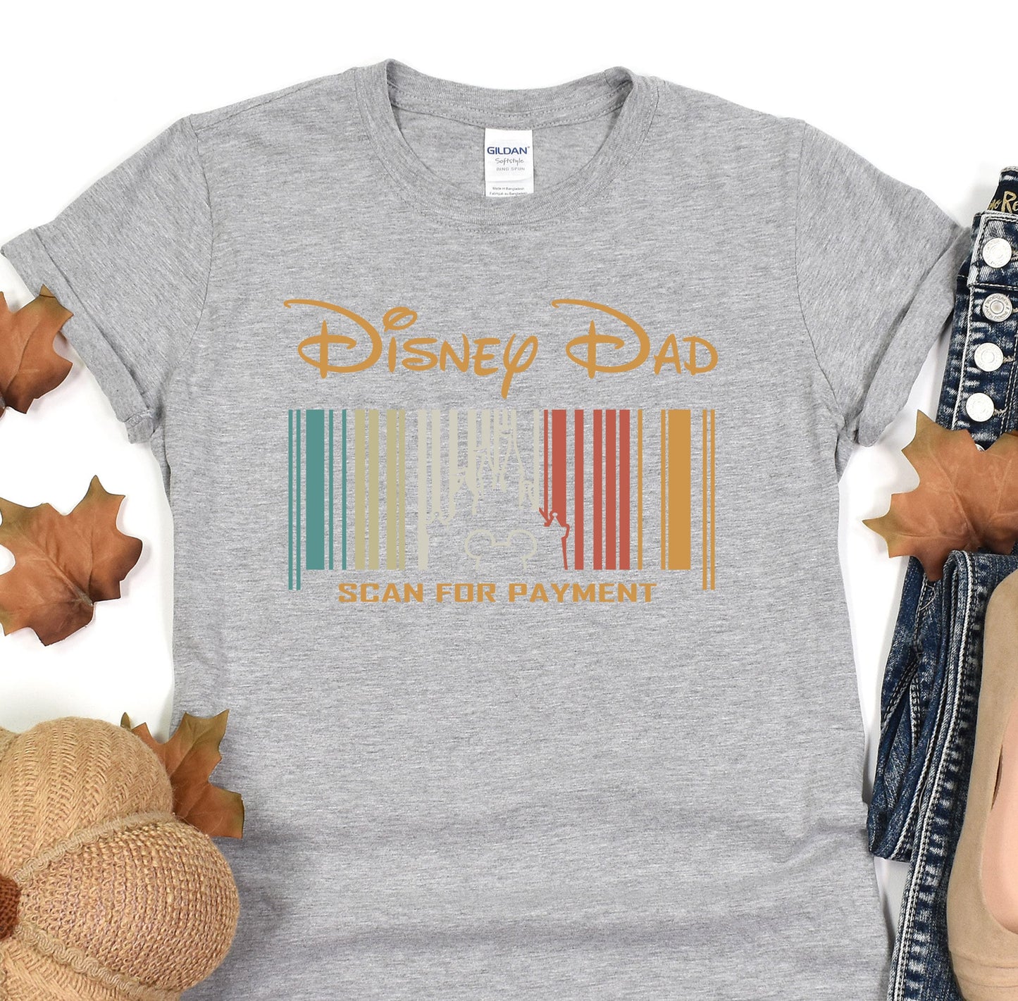 a t - shirt that says disney dad scan for payment