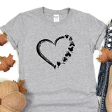 a t - shirt with a picture of a heart on it