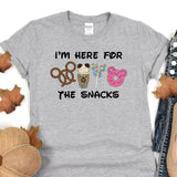 i'm here for the snacks t - shirt