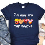 a t - shirt that says i'm here for the snacks