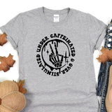 a t - shirt with a hand print on it