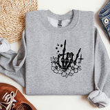 a sweatshirt with a graphic of a cactus on it