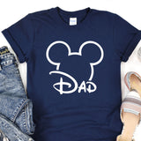 a t - shirt with the word dad on it