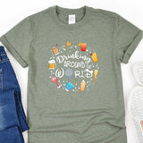a t - shirt that says drinking around the world