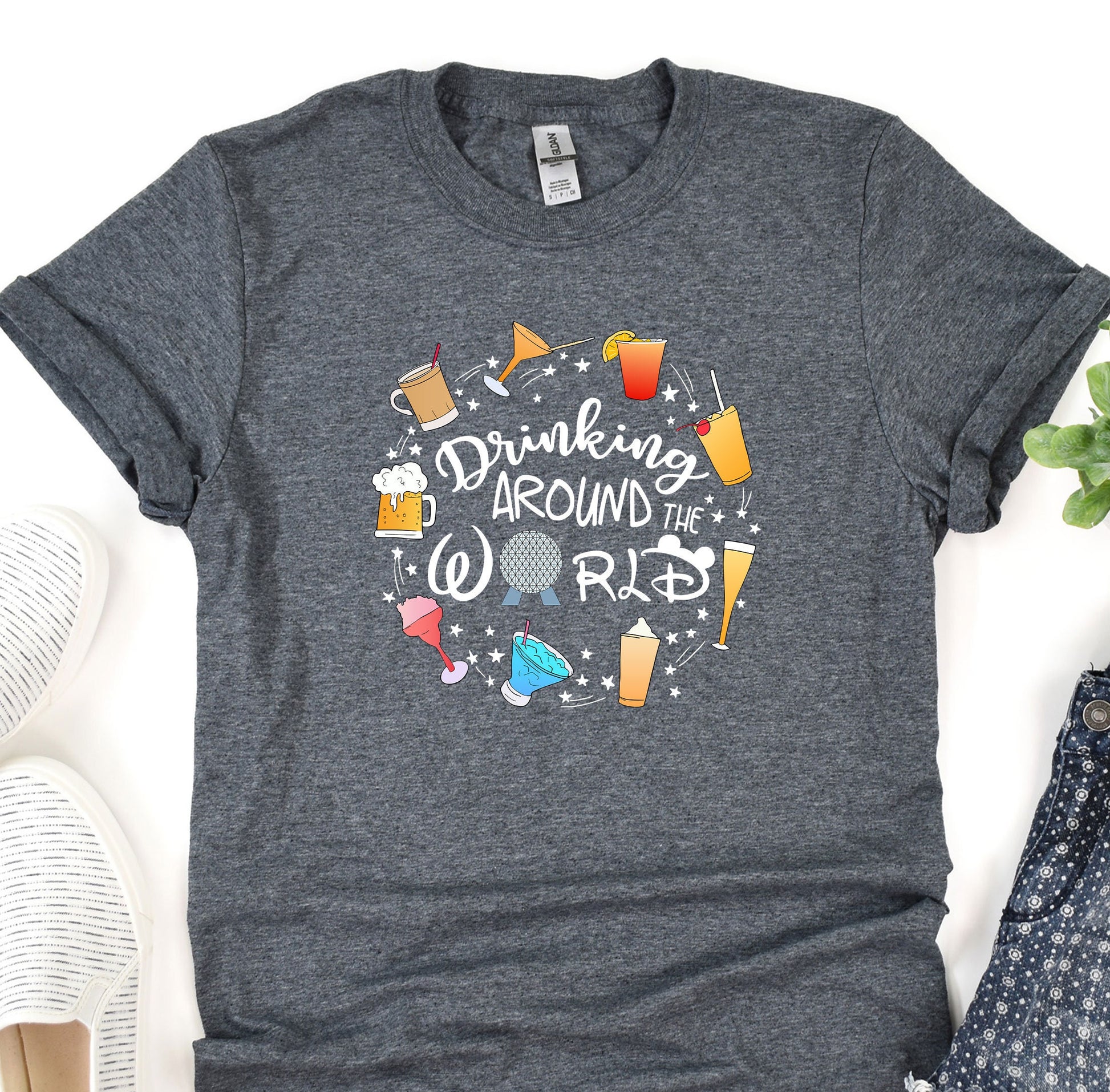 a t - shirt that says drinking around the world