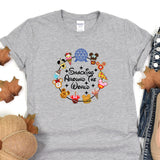 a t - shirt that says something around the world