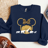 a mickey mouse ears shirt with animals on it