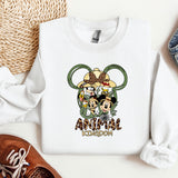 a white shirt with a mickey mouse graphic on it