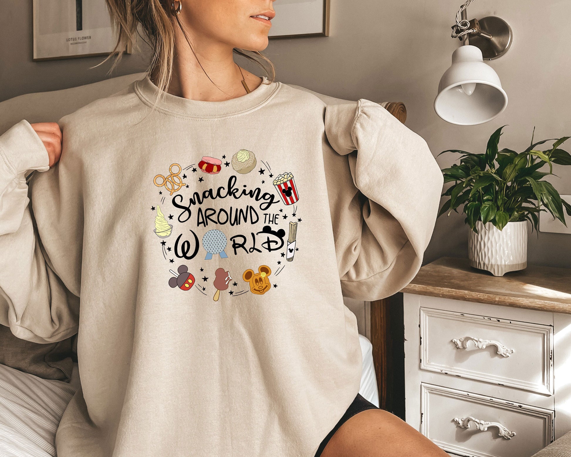 Snacking Around World Sweatshirt, I am Here For The Drinks, Family Hoodie, Disney Food Beer Crewneck, Disneyland Sweatshirt