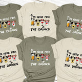 Disney I'm Here For The Drinks Shirt, Disney Vacation Shirt, Disney Family Shirt, Disneyland Shirt, Theme Park Shirt, Disneyland Trip Shirt
