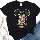 a black shirt with mickey mouse on it