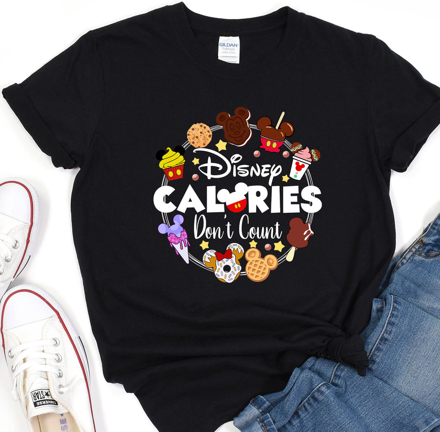 a t - shirt that says disney calories don't count