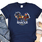 a t - shirt with a mickey mouse and mickey mouse heads on it