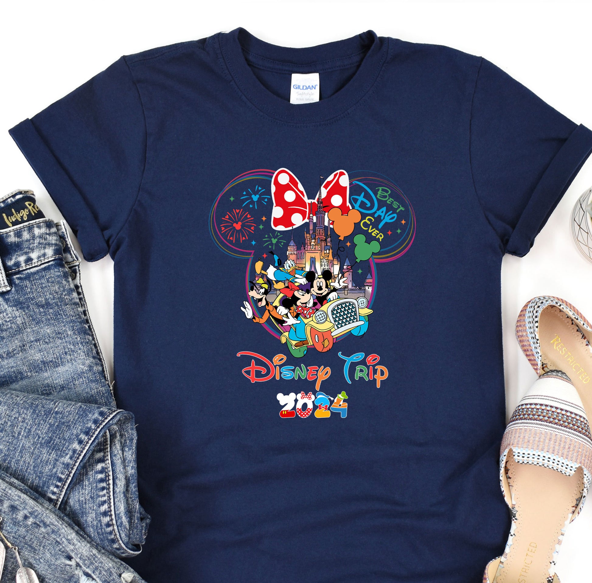 a t - shirt with a mickey mouse design on it