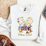 a white shirt with a mickey mouse design on it
