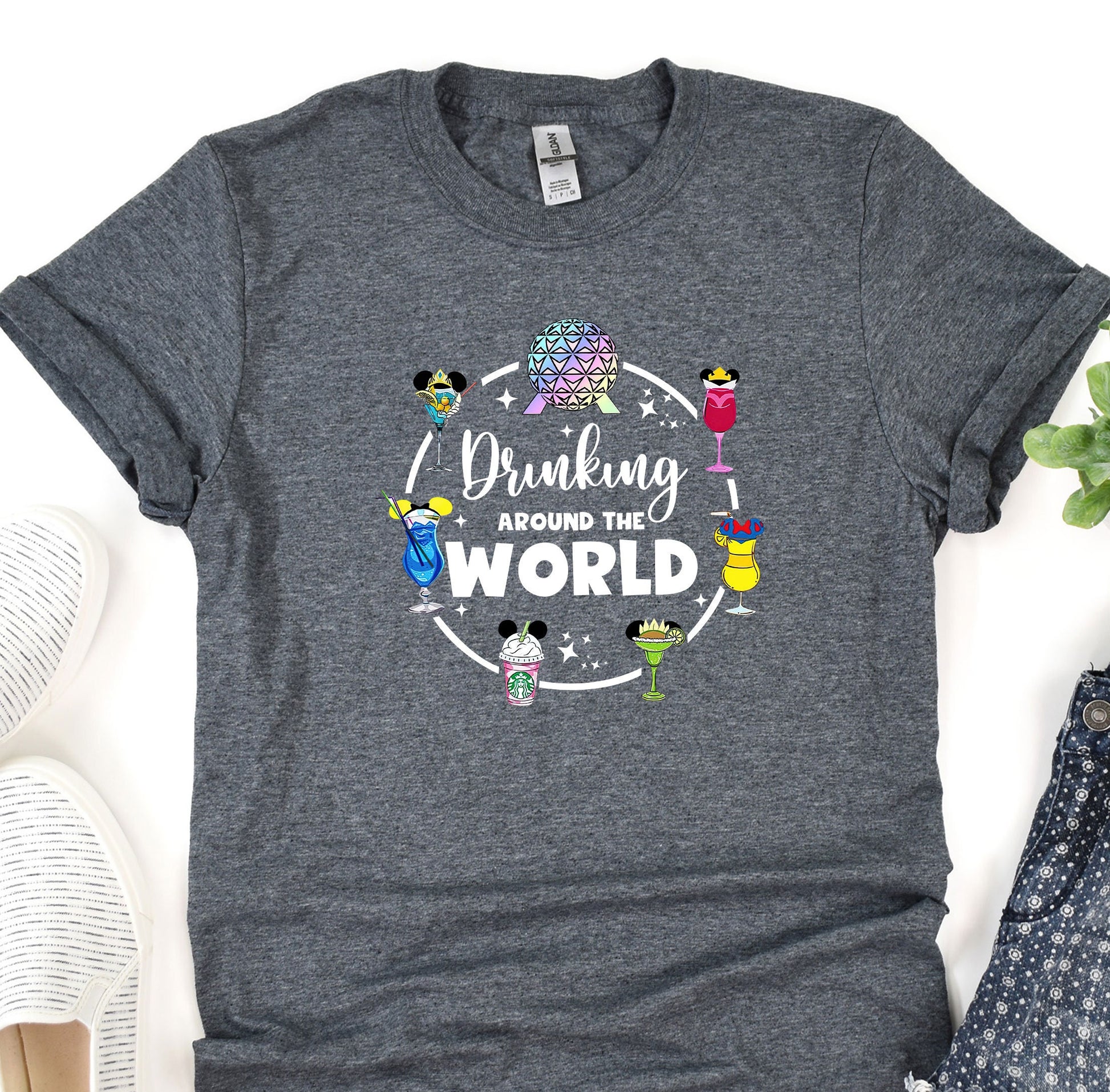 a t - shirt that says drinking around the world