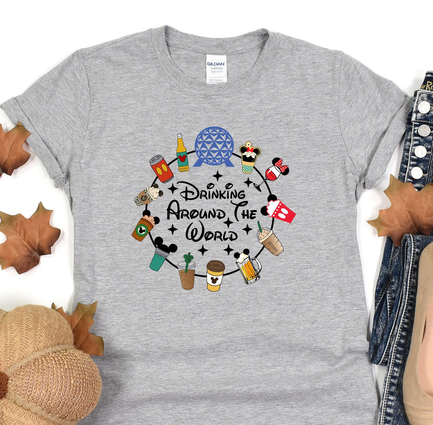 a t - shirt that says drinking around the world