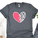 a t - shirt with a heart and a lightning bolt on it