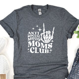 a t - shirt that says anti social moto moms club